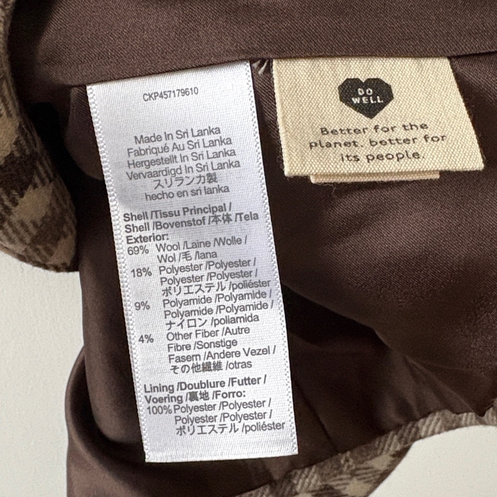 Madewell Larsen Blazer in Undyed Check XL - Picture 11 of 14